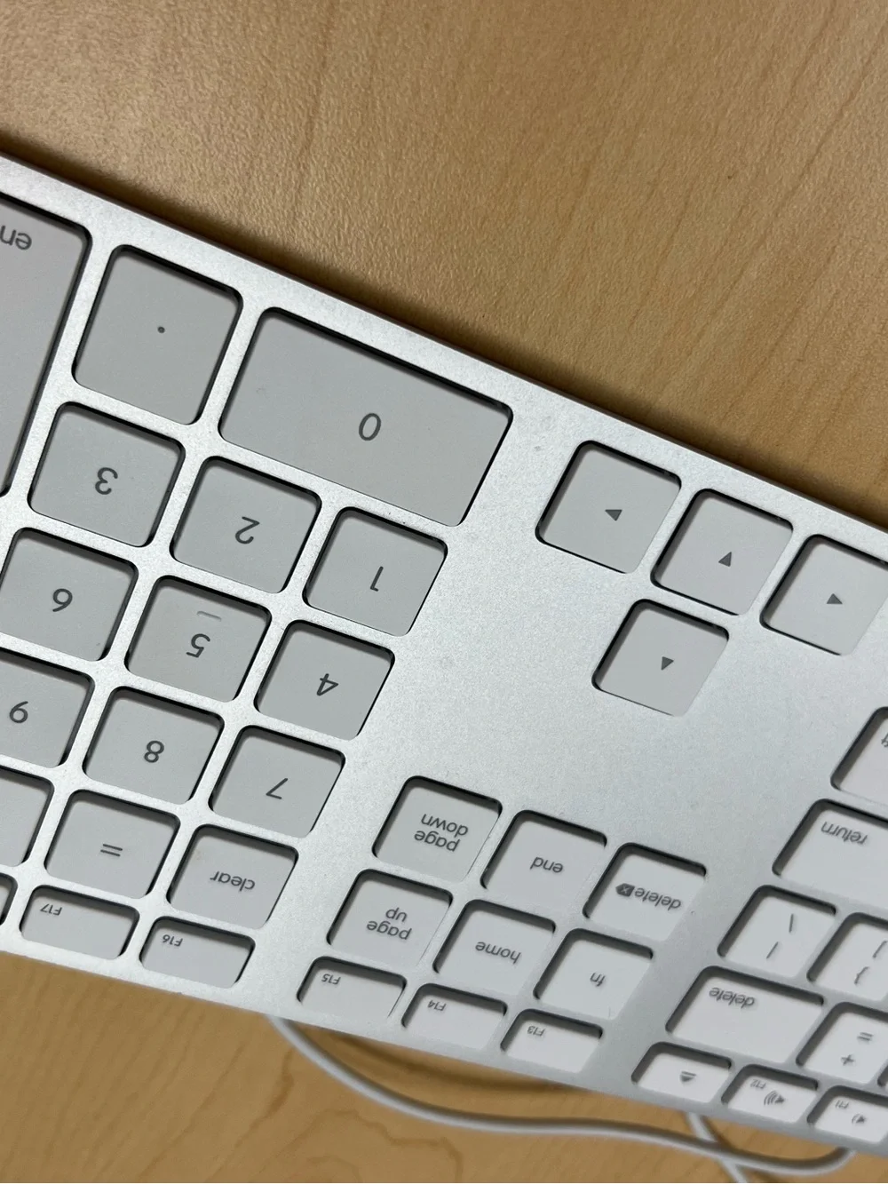 Apple Silver and White Slim Wired Keyboard